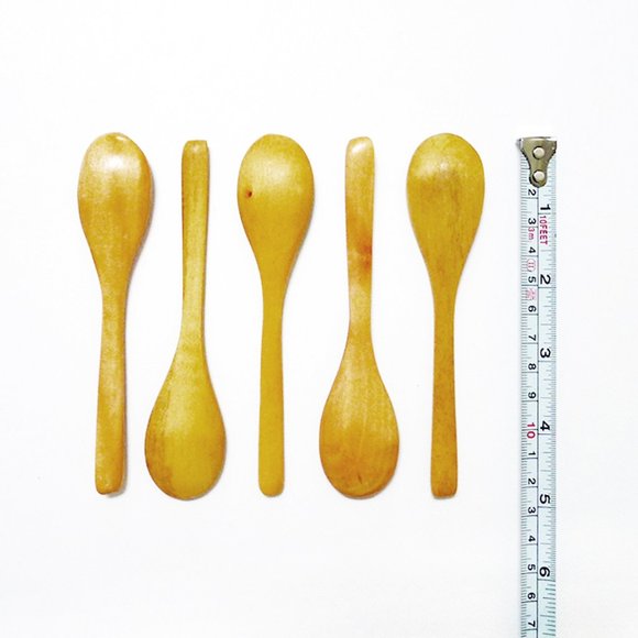 NEW LOT 5 Piece Set HAND CARVED Eco Friendly Bamboo SPOONS Utensils - Picture 2 of 5